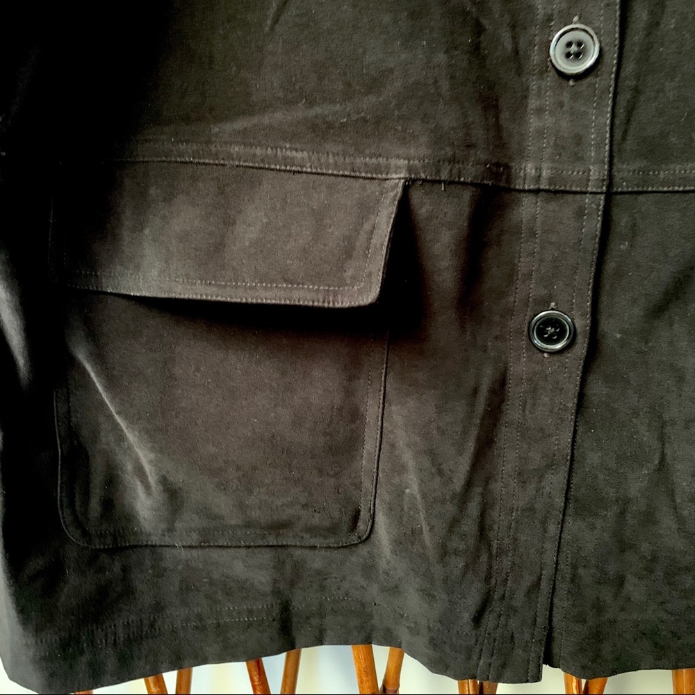 “Black Suede-Clothe Jacket” - Picture 2 of 7